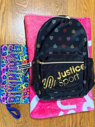 Justice Bundle - Backpack, Blanket, Waterproof swimsuit bag