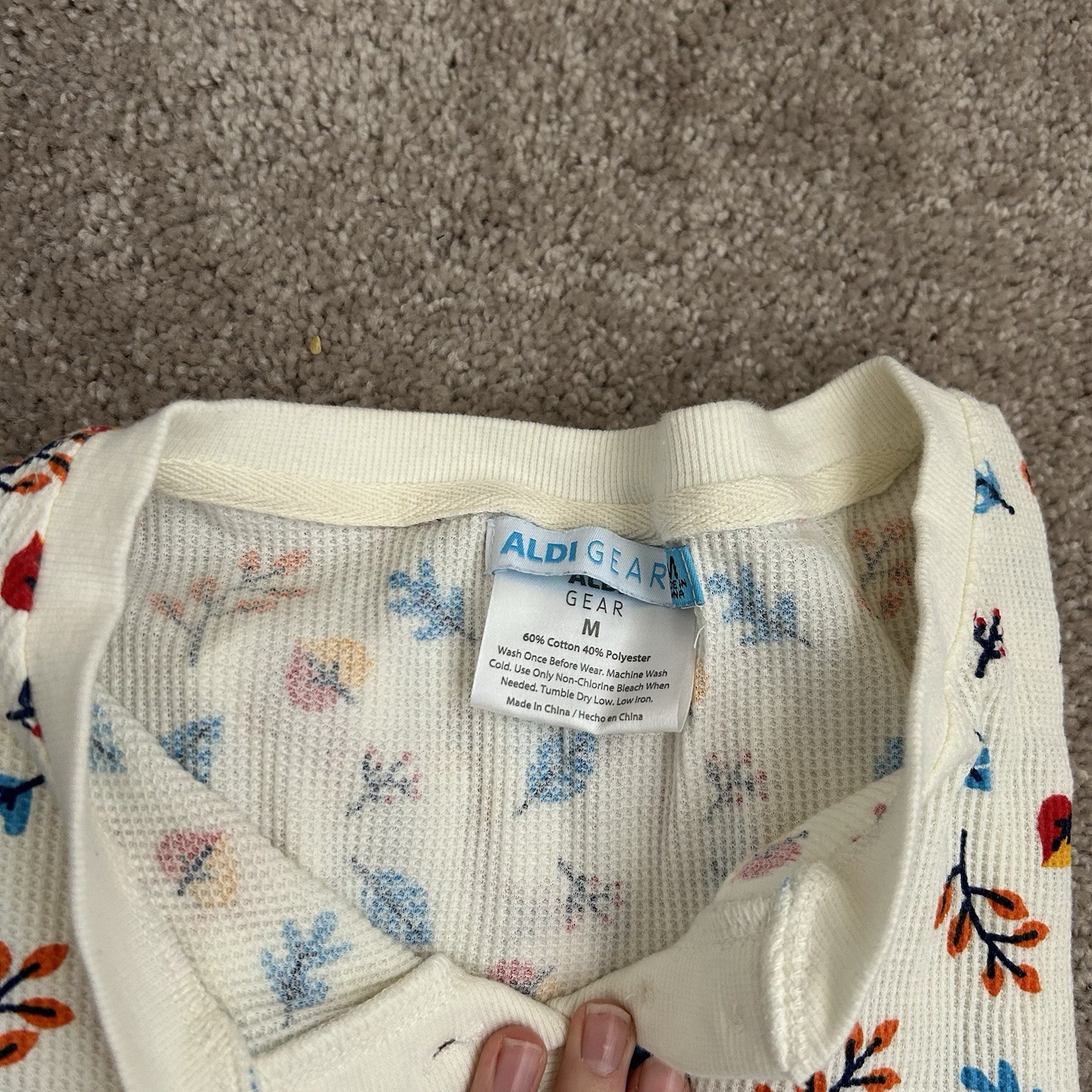 Aldi Thermal PJ Set Fall Pattern - image 2
