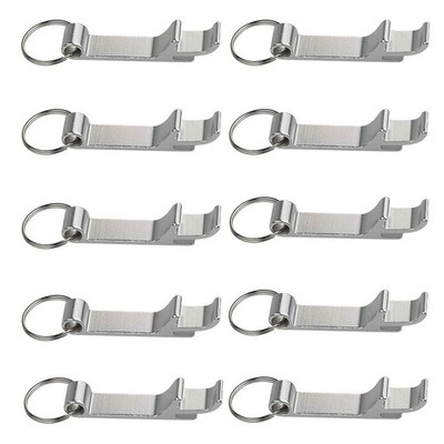 Anbers Keychain Bottle Opener, 10 Packs Mini Silver 