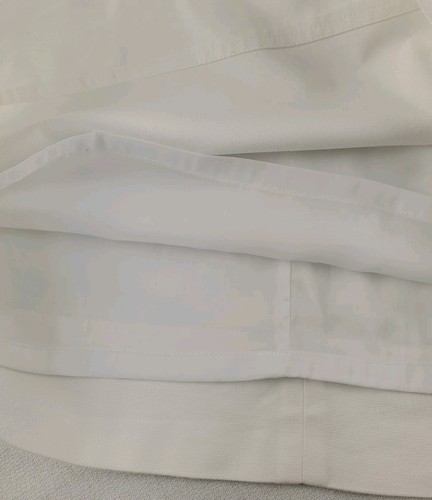 Talbots Size 12 Straight Skirt White Cotton Knee Length Back Zip Lined Stretch - Picture 3 of 10