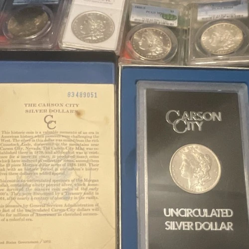 1882 Carson City Morgan Dollar Uncirculated Silver $1 GSA Holder