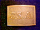 1920s? CSA Veteran Rectangular Brass Belt Plate Buckle UCV SCV Vet Convention