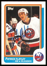 Patrick Flatley Autographed Signed 1986-87 Topps Card 162 New York Islanders
