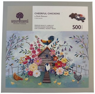 Wentworth Cheerful Chickens Sarah Summers Whimsy Wooden Puzzle 500 Pieces