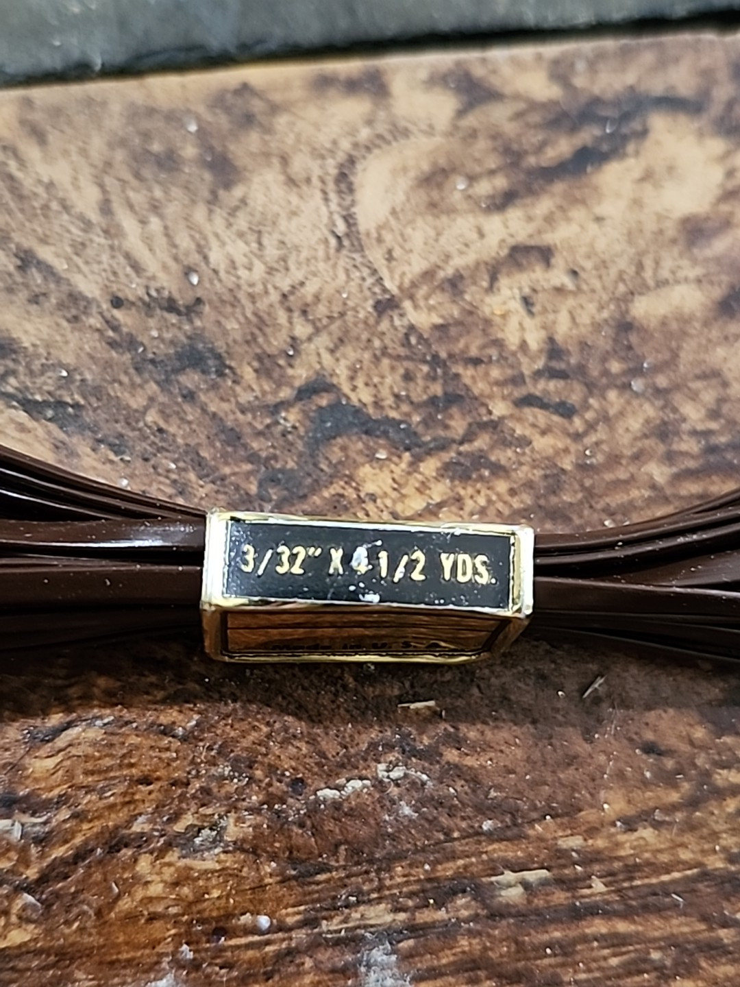 RARE X-ACTO PLEXON LACING 3/32 × 4.5 Yd BRAIDING Vintage USA Made Brown