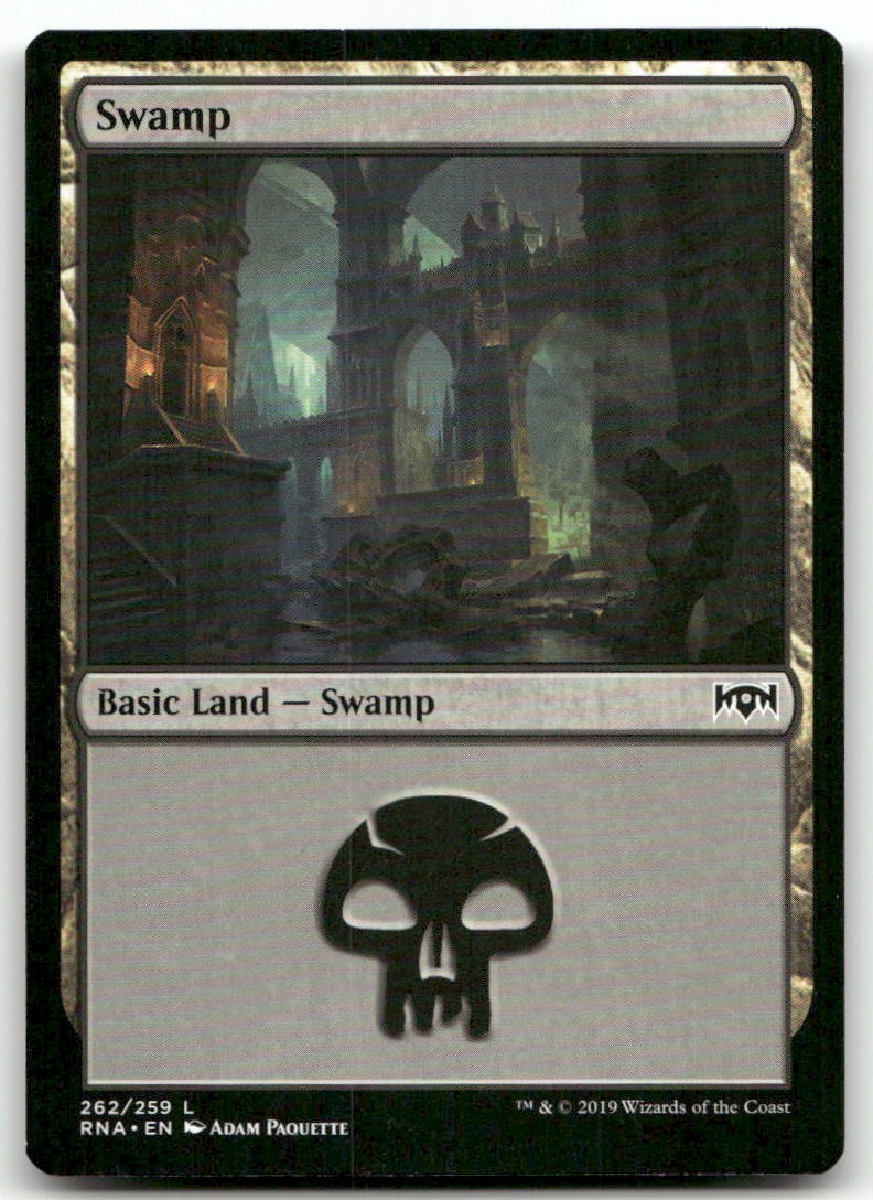 Swamp #262 (MP) Ravnica Allegiance RNA Magic MTG