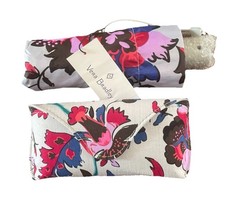 Vera Bradley Mini Umbrella Vineyard Floral Auto Open Purse Size  Eyeglass Case