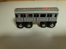 Munipals New York Subway Train Broadway 7 Av Local Passenger Train wooden rail