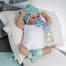 Real Life Reborn Baby Dolls Vinyl Silicone Soft Baby Realistic Newborn Boy Doll