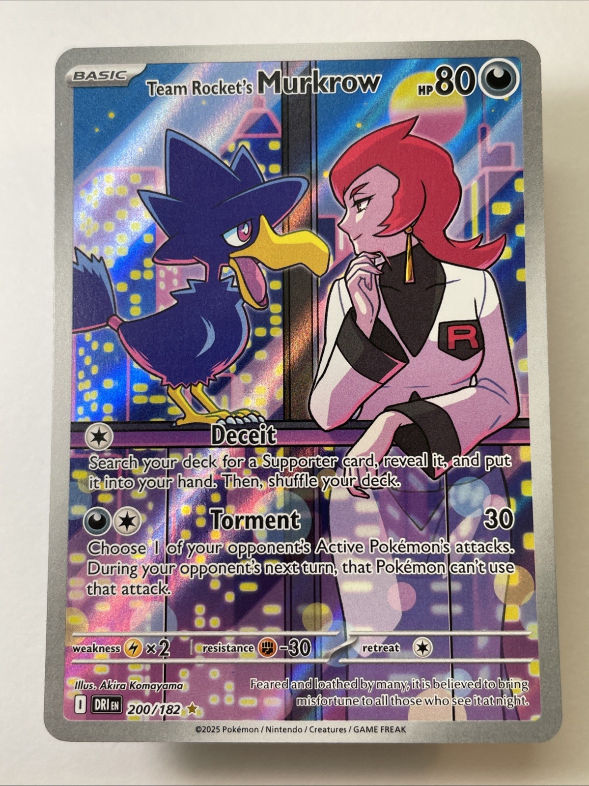 Team Rocket's Murkrow 200/182 - Sv10: Destined Rivals Holo (LP)