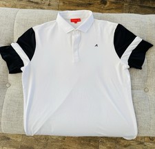 Redvanly Men  s Performance Golf Polo Shirt Size Large White/ Black