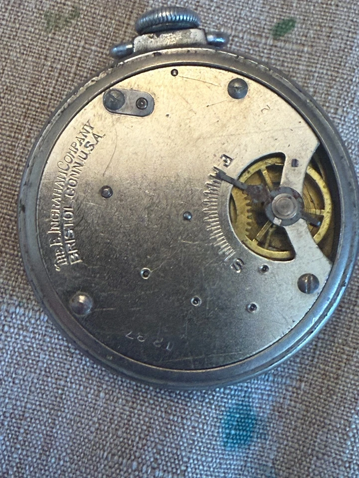 Reloj Bolsillo Ingraham 1937 Vintage - E. Ingraham Co. Bristol CT EE. UU. - Funciona Foto 4 de 4