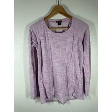 Champion Pullover Women S Purple Elite Space Dye Long Sleeve Thumbhole Top 7014