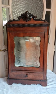 Ancienne Armoire de Poupée en bois de palissandre H. 75 cm - Napoléon III - Photo 1/4