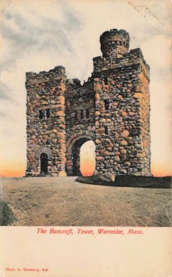 The Bancroft Tower Worcester MA Massachusetts 1906 Gel Postcard AG/45