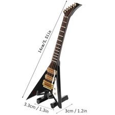 Electric Guitar Model Black Mini Musical Instruments Collection Gift