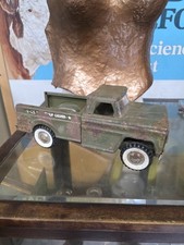 Vintage Structo U.S. Army Troop Carrier Tin Toy Pickup Truck Green Made In USA