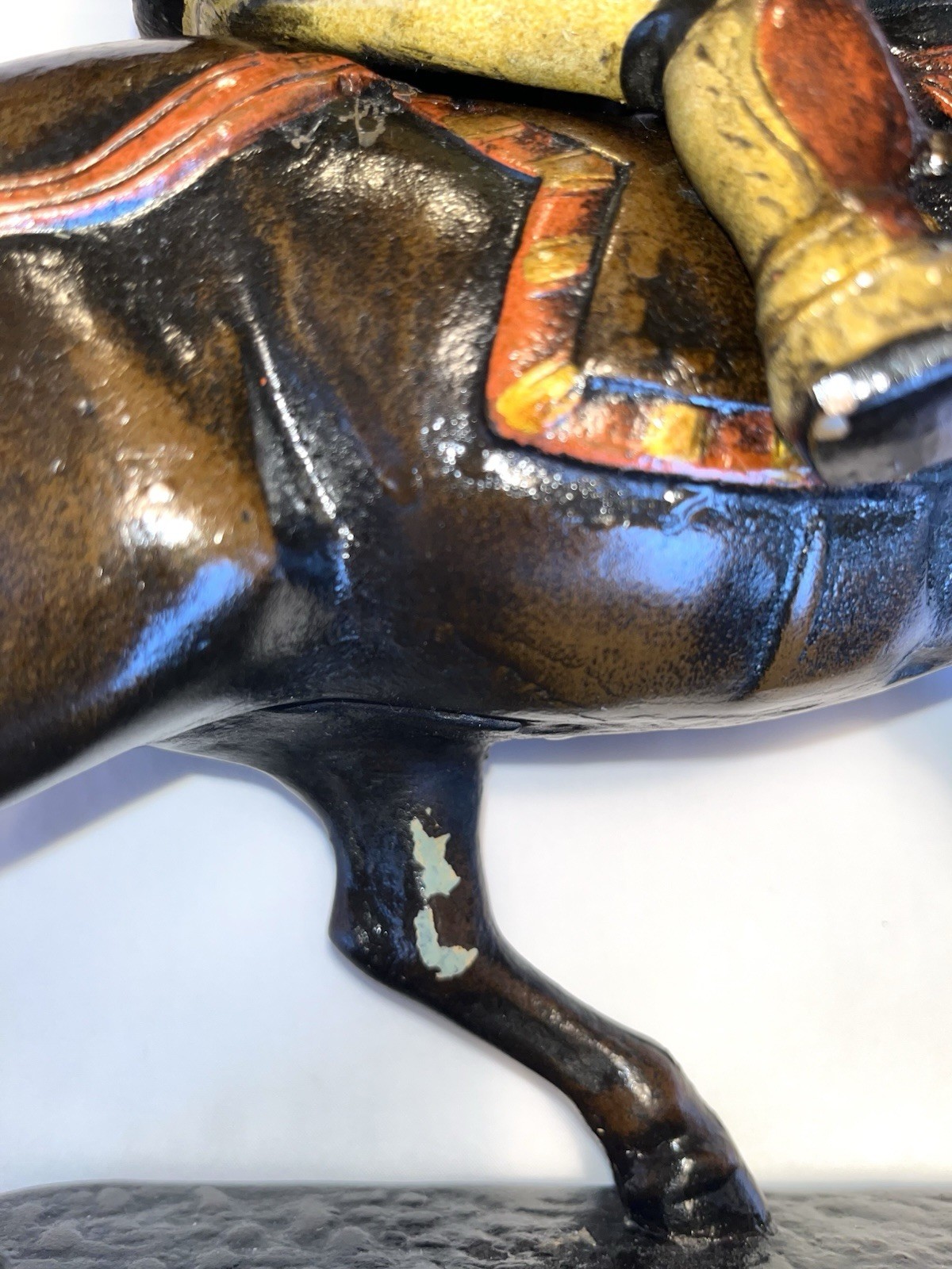 VTG Japanese Bronze Samurai Warrior on Horseback Statue 14x23 (Masashige style)