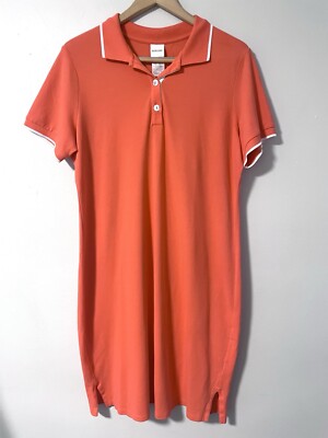 Madeleine Women's Orange Polo Shirt Dress Short Sleeves UK sz 16, US sz 12