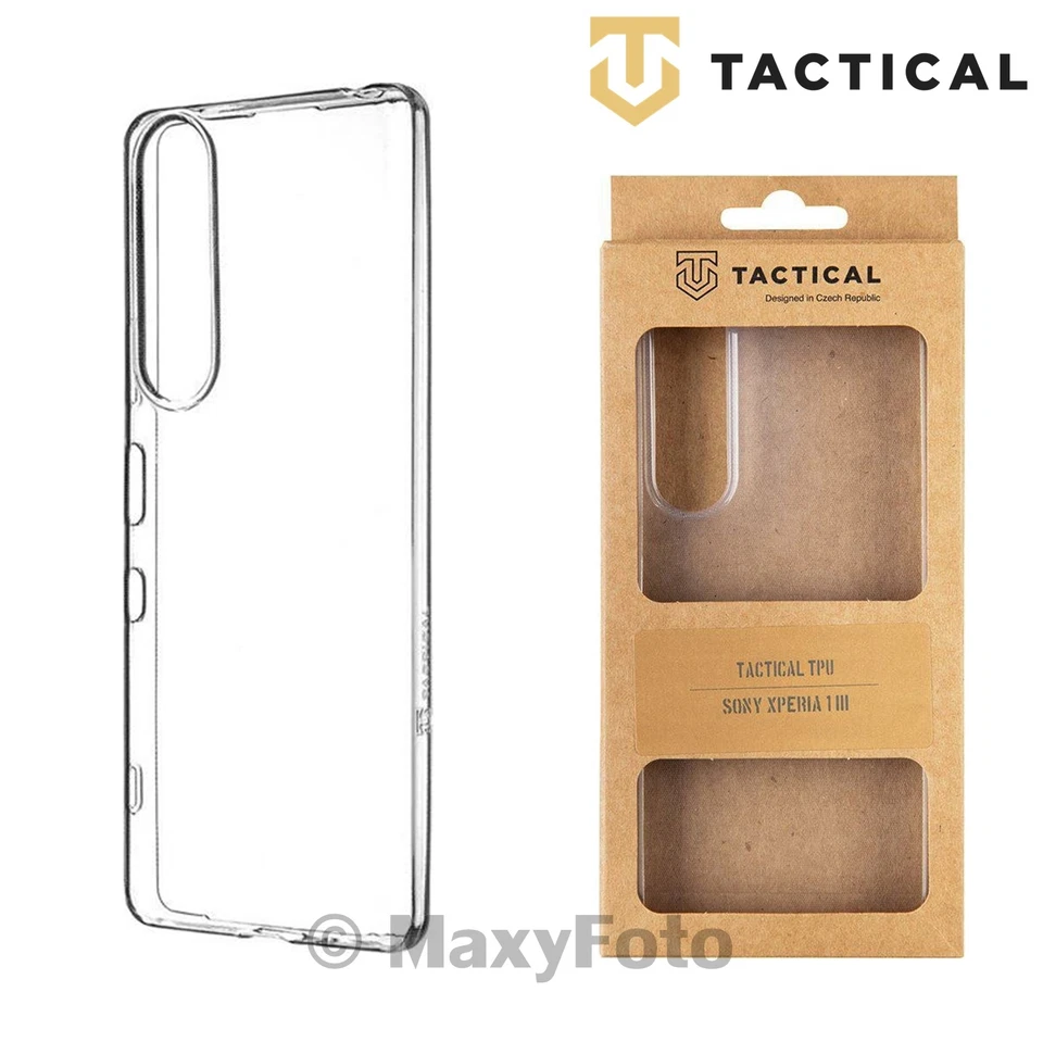 TACTICAL CUSTODIA ORGINALE COVER TPU CASE SLIM PER SONY XPERIA 1 III TRASPARENTE - Immagine 2 di 4