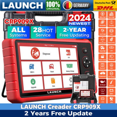 2025 LAUNCH CRP909X PRO Profi KFZ Auto OBD2 Diagnosegerät ALLE SYSTEM TPMS DHL
