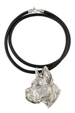 Great Dane V - Necklace with dog, silver-plated pendant for dog fan, unique jewe