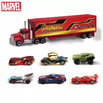 Pack De 7 Véhicules Avengers - Camion Spider-Man, Captain America, Iron