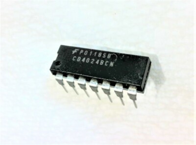 25 pcs  Farichild CD4024BCN 7-Stage Ripple Carry Counter in 14 Pin Plastic Dip