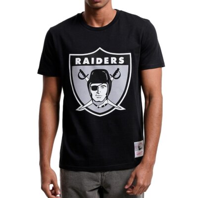 Mitchell & Ness T-Shirt NFL Oakland Raiders Team Logo Tee BMTRINTL1053-ORABL