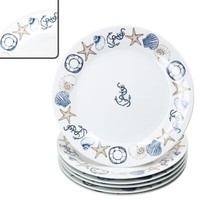 Neptun 6Er Set Speiseteller Ø27Cm Porzellan Platte Groß Essteller Maritim Anker