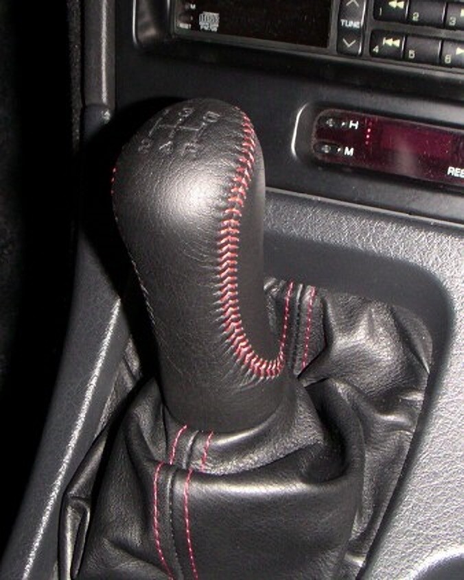 NISSAN GENUINE FAIRLADY Z 300ZX Z32 LEATHER SHIFT KNOB RED 32865VP100