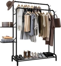 Heavy Duty Clothes Rail Hanging Garment Rack Shoe Storage Shelves Open Wardrobe