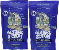 Selina Naturally Light Grey Celtic Sea Salt 1 Pound Resealable Bag 2 Bags