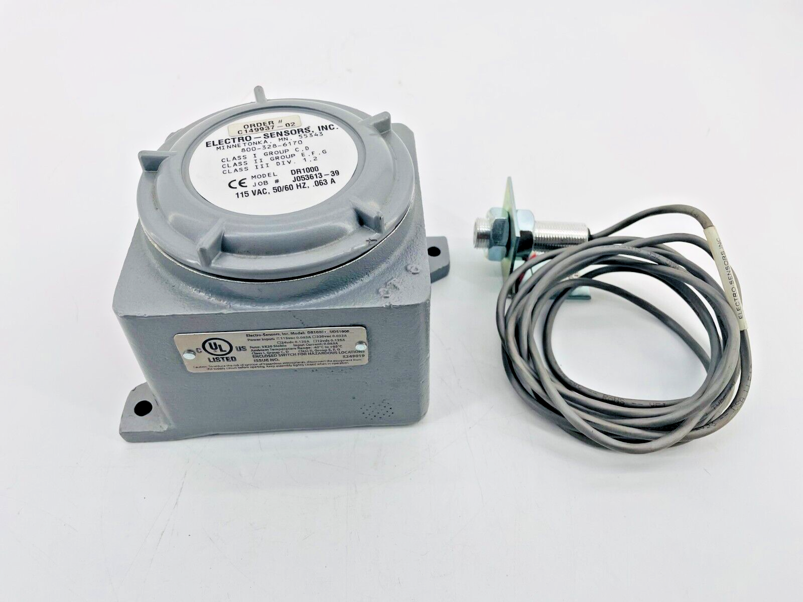 New Electro Sensors DR1000 Speed Switch 115VAC 800050101 eBay