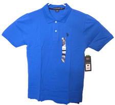 US Polo Assn Boys XXL 18 Short Sleeve Polo Shirt Blue Embroidered