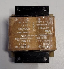 Stancor LB-412 Power Transformer One Phase 8 Pin Terminals New Old Stock