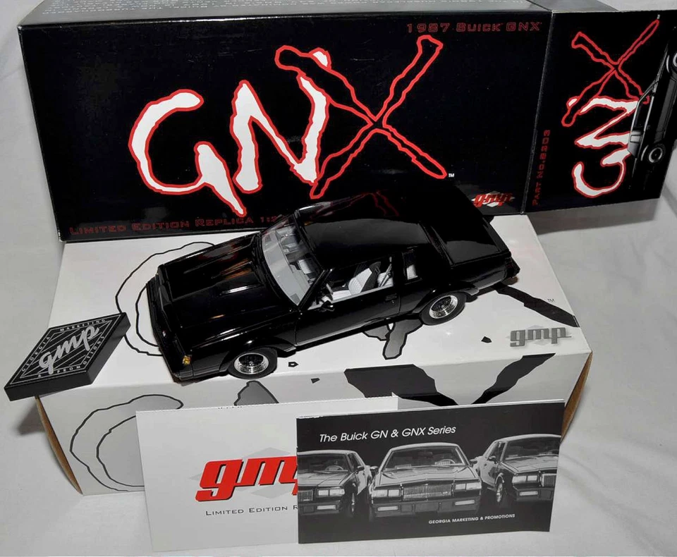 GMP 8203 1:24 1987 Buick GNX BLACK #346 of 547 Made DieCast Car Grand National - Image 2 of 4
