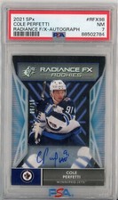 Cole Perfetti 2021-22 SPx - Radiance F/X - Auto #RFX Auto /15 POP 1 None Higher
