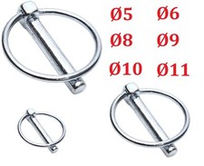 GOUPILLE DE SECURITE REMORQUE TONDEUSE MOTOCULTEUR 5MM 6MM 8MM 10MM CLIP MOTO
