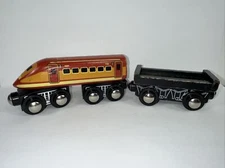 Lot of 2 Circo Train Cars | Wood Train Set Compatible with Thomas & Others