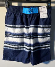 Sonoma Board Shorts/Swim Trunks-Blue/White-Boy's Size L 14/16 NEW