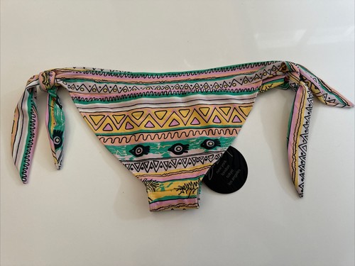 Stussy Women Barbot Bikini Bottom Size Large Rare Pink Adjustable Side Tie New - Picture 2 of 5