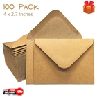 100 Count Gift Card Envelopes, Kraft Paper Business, Bulk Tiny Envelopes Pocket