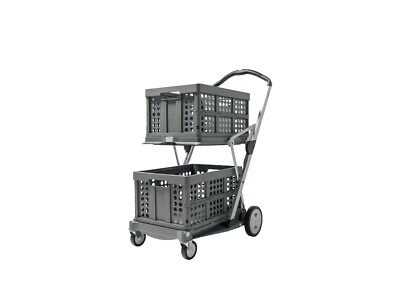 Chariot De Transport Pliable CLAX - 2 Boîtes Incluses - 60 Kg Capacité - Aluminium - Rouge