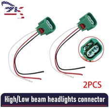 2Pcs High/Low beam headlights connector For Jeep Wrangler 2007-2017 55078149AD