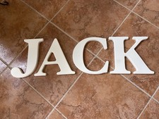 Unbranded White 8  Block Letters For Wall Hanging  JACK  . Perfect For Nursery