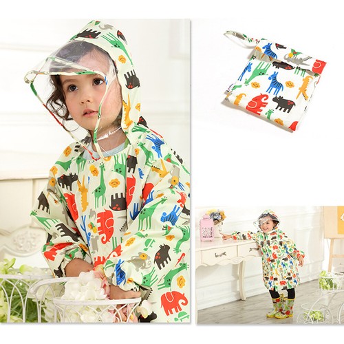 Boys Girls Waterproof Jumpsuit Children Poncho Rain Coat Raincape for Kids New - Picture 5 of 14