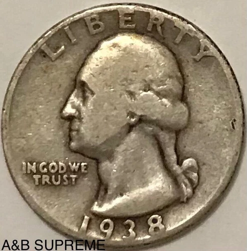 1938 Washington Quarter VF-Very Fine From Estate 90% Silver