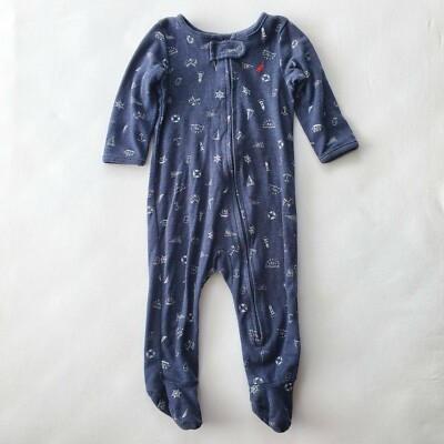Nautica Navy Blue Baby Boy Bodysuit Footie 3-6M Sleeping Pajama