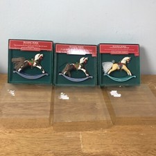 3 - rocking horse collection series ornament 1985 and 1986